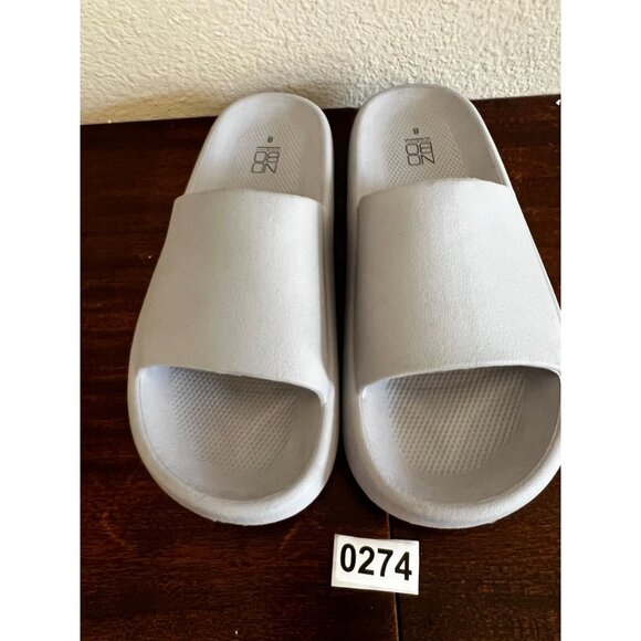No Boundaries Womens Slide Sandals Size 8 Gray Chunky Open Toe - Picture 5 of 8